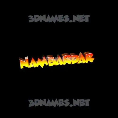 nambardar in Black Background style - 3D name wallpaper