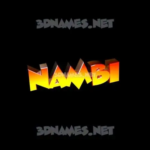 nambi in Black Background style - 3D name wallpaper