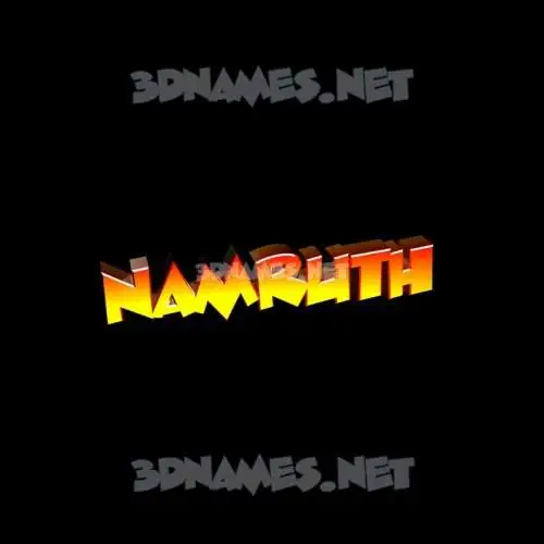 namruth in Black Background style - 3D name wallpaper