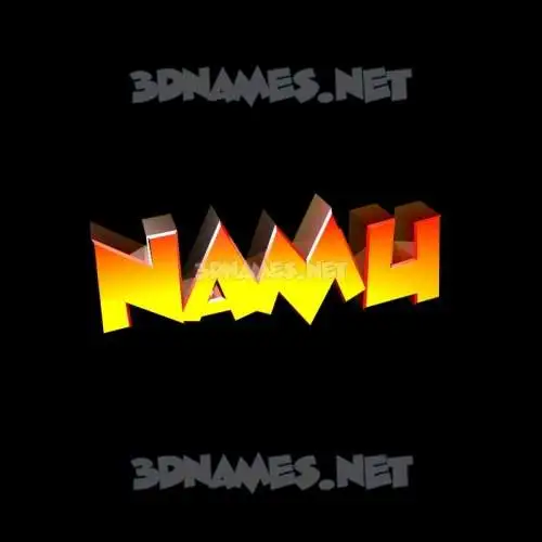 namu in Black Background style - 3D name wallpaper