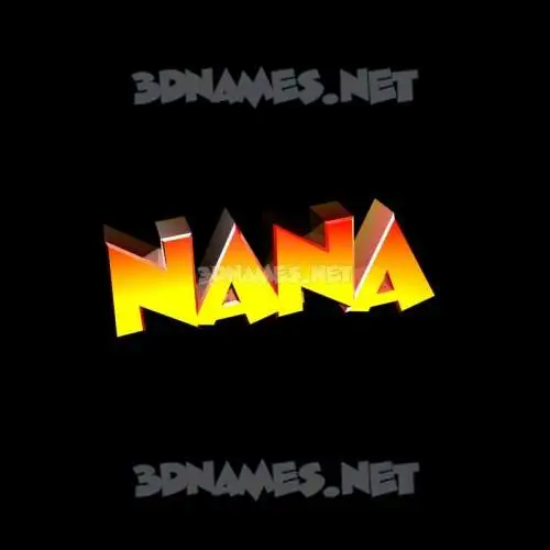 nana in Black Background style - 3D name wallpaper