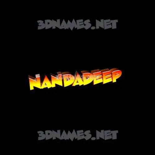 nandadeep in Black Background style - 3D name wallpaper