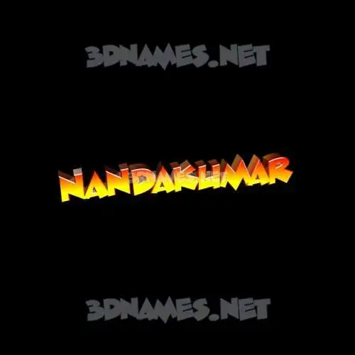 nandakumar in Black Background style - 3D name wallpaper