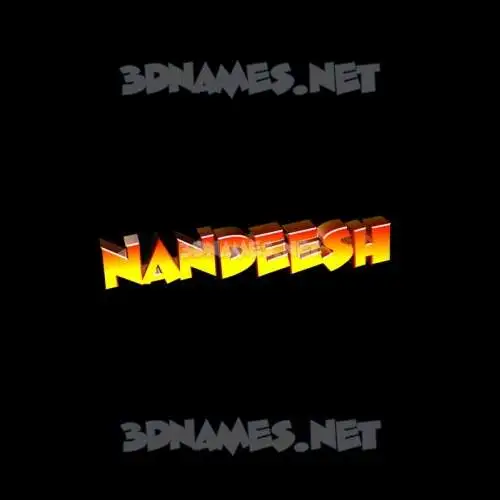 nandeesh in Black Background style - 3D name wallpaper