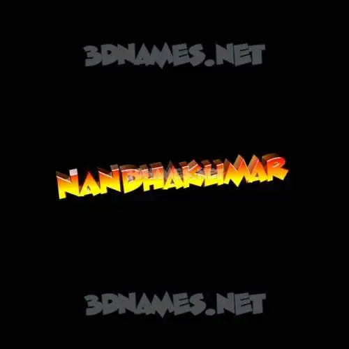 nandhakumar in Black Background style - 3D name wallpaper