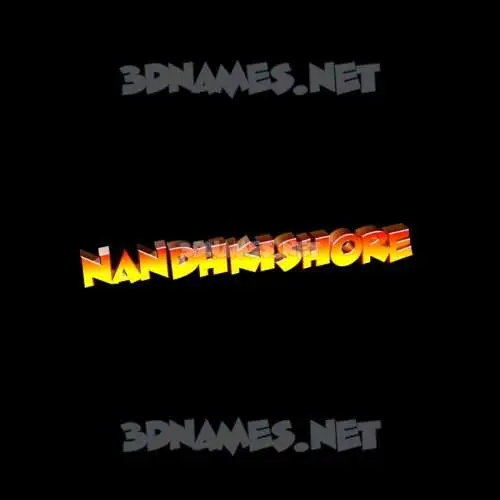 nandhkishore in Black Background style - 3D name wallpaper
