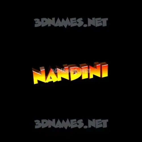 nandini in Black Background style - 3D name wallpaper