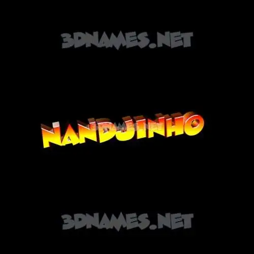 nandjinho in Black Background style - 3D name wallpaper
