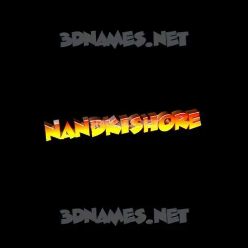nandkishore in Black Background style - 3D name wallpaper