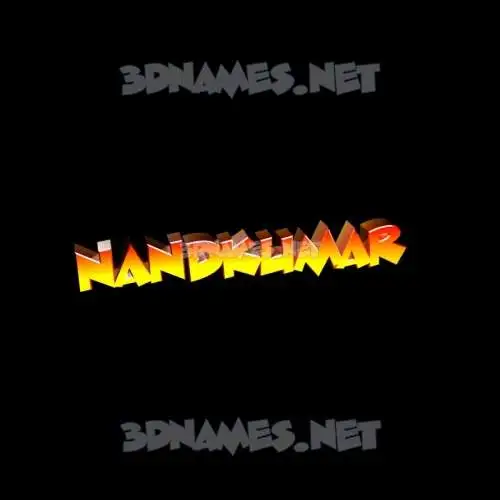 nandkumar in Black Background style - 3D name wallpaper