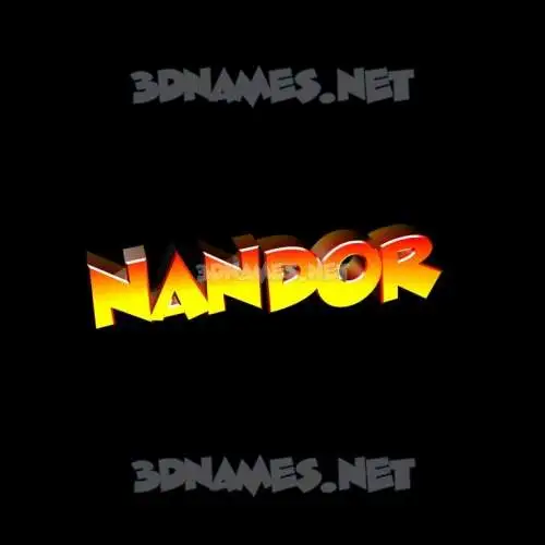 nandor in Black Background style - 3D name wallpaper