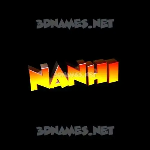 nanhi in Black Background style - 3D name wallpaper