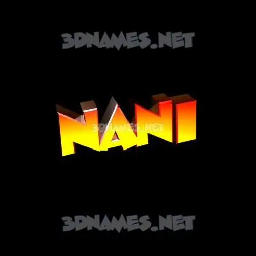 nani in Black Background style - 3D name wallpaper nani in Black Background style - 3D name wallpaper