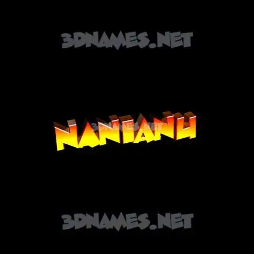 nanianu in Black Background style - 3D name wallpaper