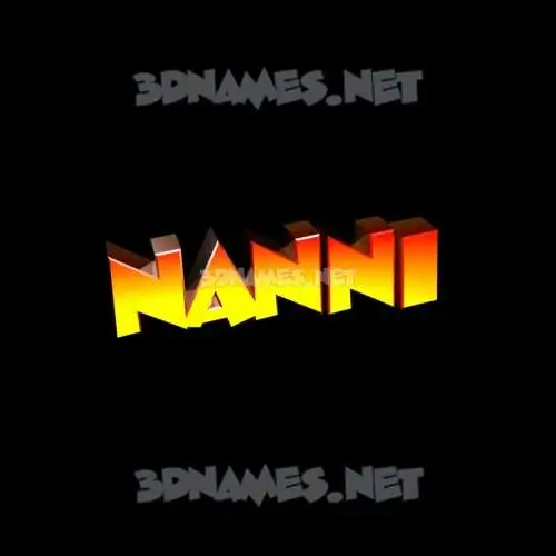 nanni in Black Background style - 3D name wallpaper