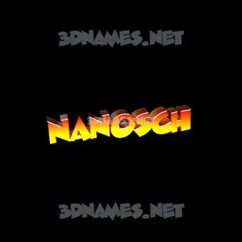 nanosch in Black Background style - 3D name wallpaper nanosch in Black Background style - 3D name wallpaper