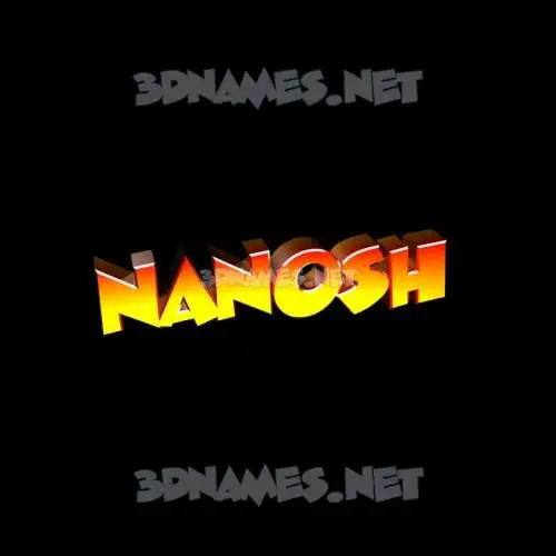 nanosh in Black Background style - 3D name wallpaper nanosh in Black Background style - 3D name wallpaper