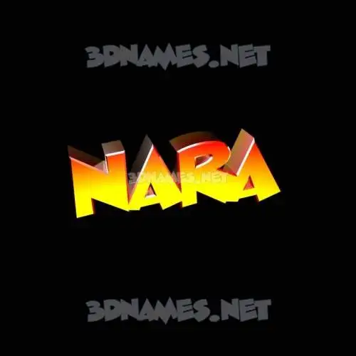 nara in Black Background style - 3D name wallpaper
