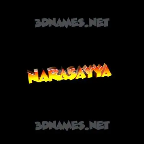 narasayya in Black Background style - 3D name wallpaper