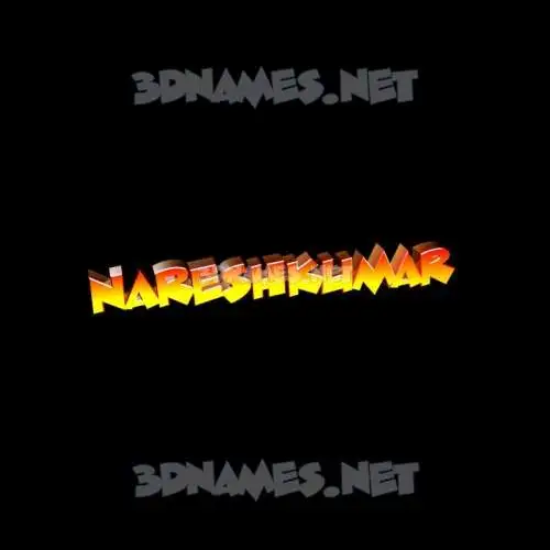 nareshkumar in Black Background style - 3D name wallpaper
