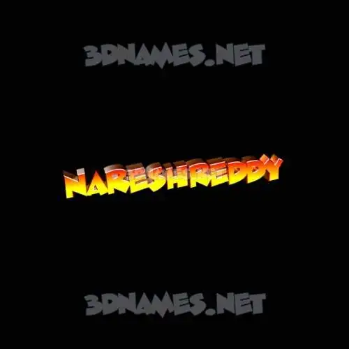 nareshreddy in Black Background style - 3D name wallpaper