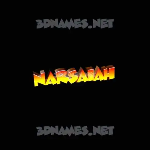 narsaiah in Black Background style - 3D name wallpaper