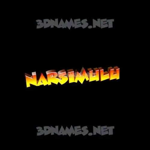 narsimulu in Black Background style - 3D name wallpaper