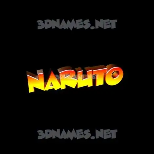 naruto in Black Background style - 3D name wallpaper