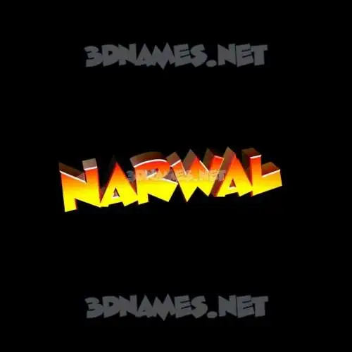 narwal in Black Background style - 3D name wallpaper narwal in Black Background style - 3D name wallpaper