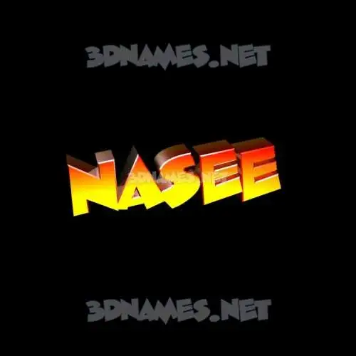 nasee in Black Background style - 3D name wallpaper
