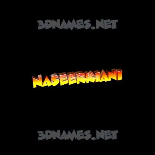 naseerkiani in Black Background style - 3D name wallpaper