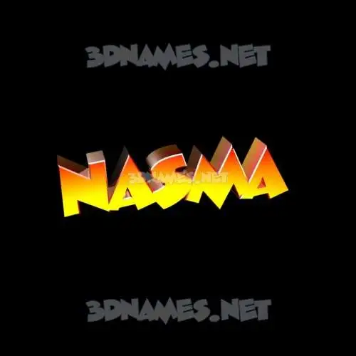 nasma in Black Background style - 3D name wallpaper