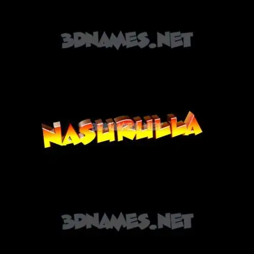 nasurulla in Black Background style - 3D name wallpaper
