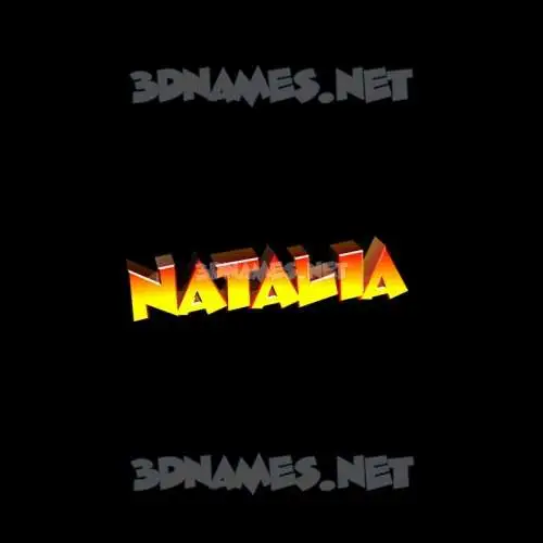 natalia in Black Background style - 3D name wallpaper