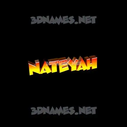 nateyah in Black Background style - 3D name wallpaper