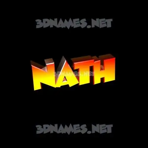 nath in Black Background style - 3D name wallpaper