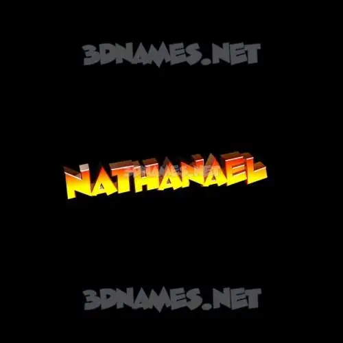 nathanael in Black Background style - 3D name wallpaper