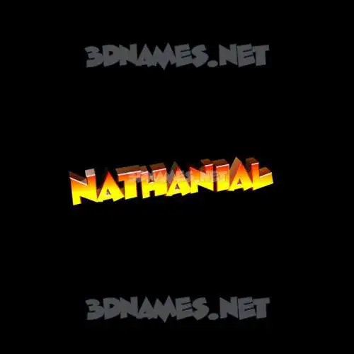nathanial in Black Background style - 3D name wallpaper