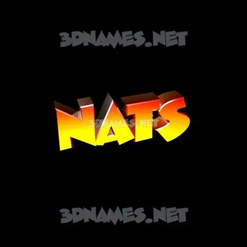 nats in Black Background style - 3D name wallpaper nats in Black Background style - 3D name wallpaper