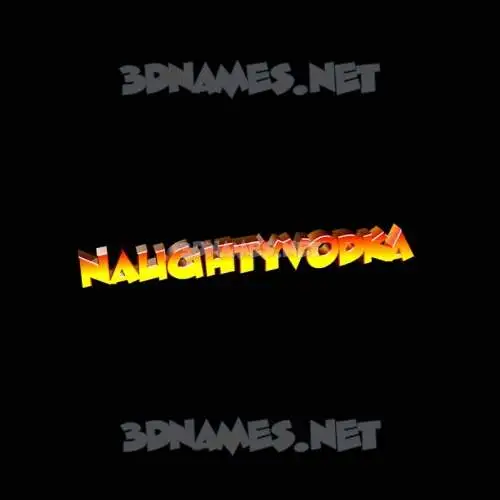 naughtyvodka in Black Background style - 3D name wallpaper