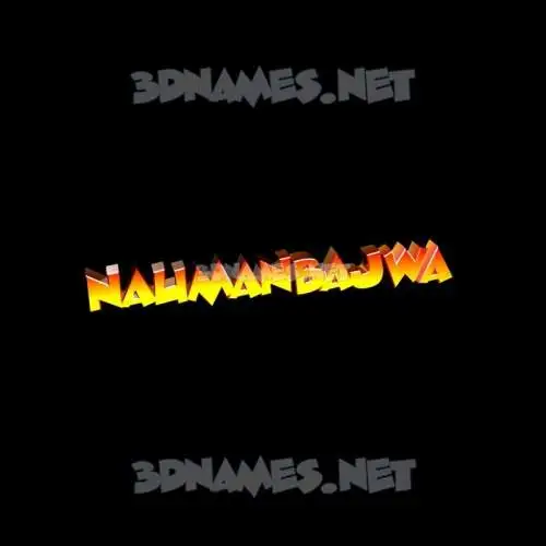 naumanbajwa in Black Background style - 3D name wallpaper