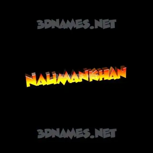naumankhan in Black Background style - 3D name wallpaper