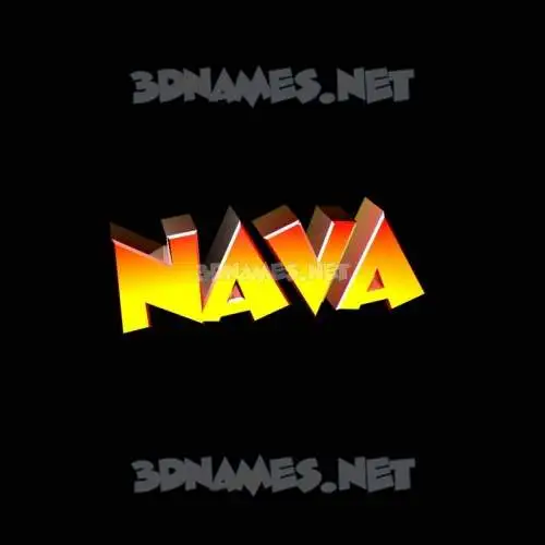 nava in Black Background style - 3D name wallpaper