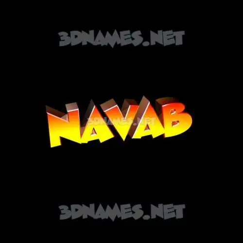 navab in Black Background style - 3D name wallpaper