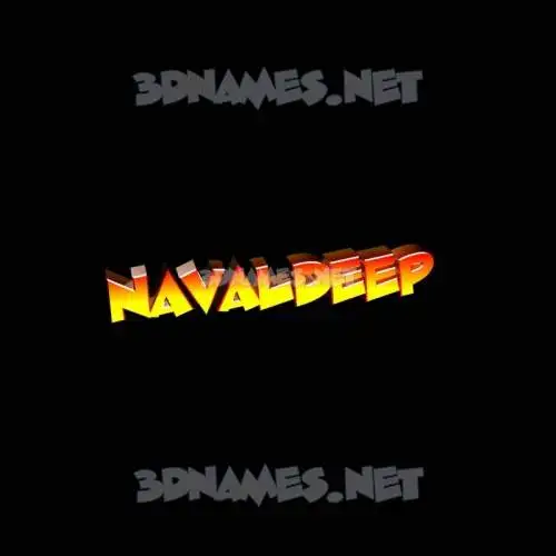 navaldeep in Black Background style - 3D name wallpaper