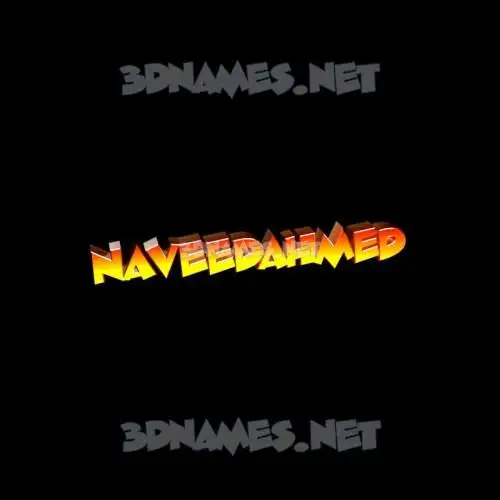 naveedahmed in Black Background style - 3D name wallpaper