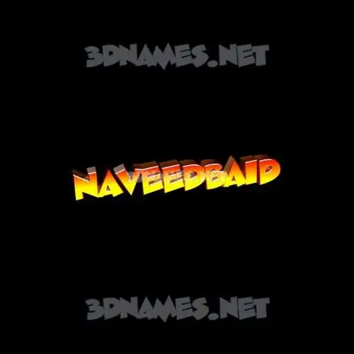 naveedbaid in Black Background style - 3D name wallpaper