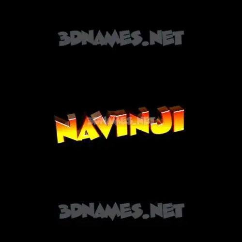 navinji in Black Background style - 3D name wallpaper