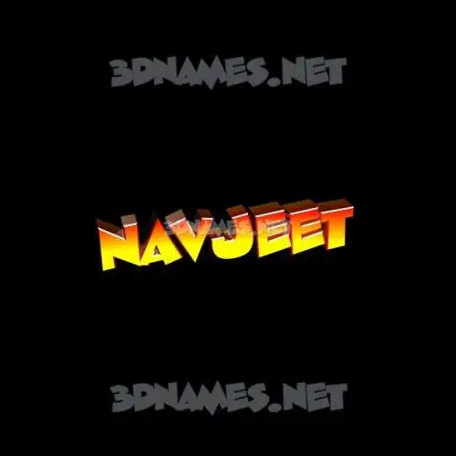 navjeet in Black Background style - 3D name wallpaper