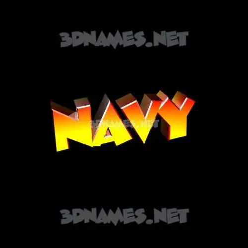 navy in Black Background style - 3D name wallpaper